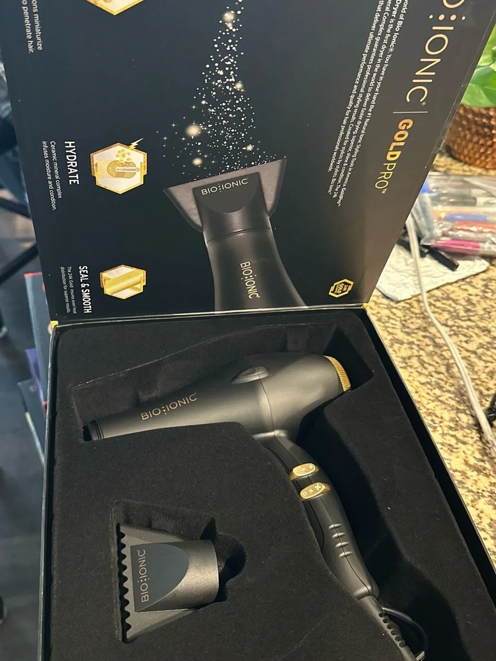 Bio Ionic GoldPro Black Hair Dryer